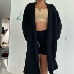 Black trench coat with pockets